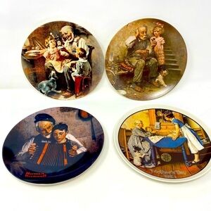 Bundle of 4 Norman Rockwell Collectible Plates